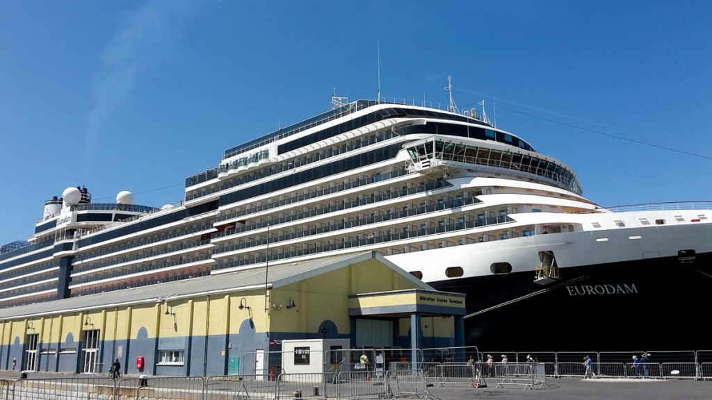 The Eurodam in the port of Gibraltar