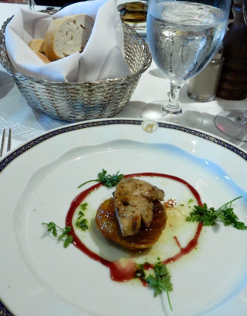 Eurodam Gala Dinner Foie Gras with Apple Tarte Tartin