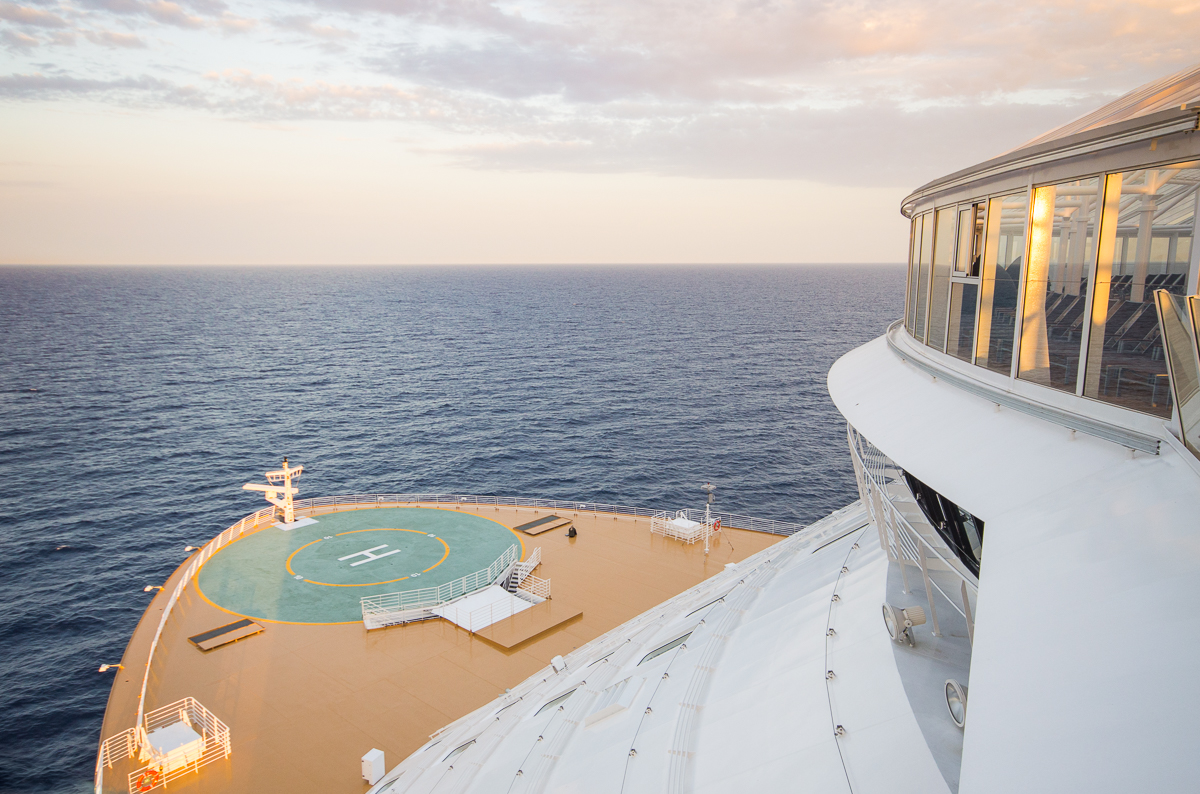 View point at the bow aboard Harmony of the Seas